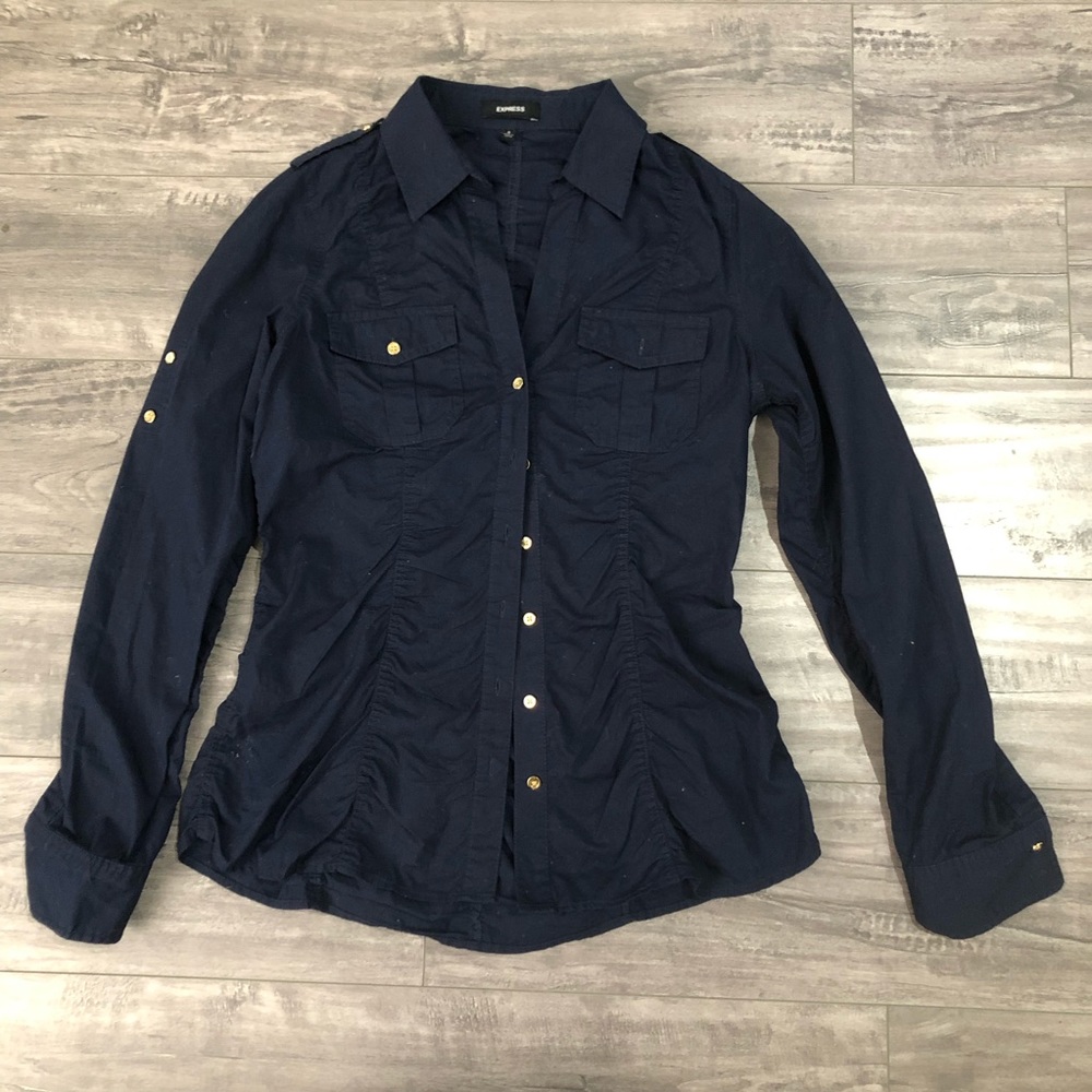 Express Casual Button Down Long Sleeve